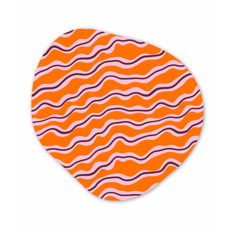 Organisch schilderij - Forex - Retro - Golvend - Oranje — 1