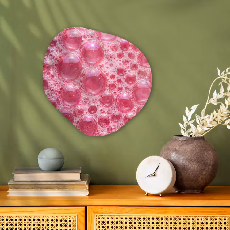 Organisch schilderij - Forex - Roze - Schuim - Bubbels — 2