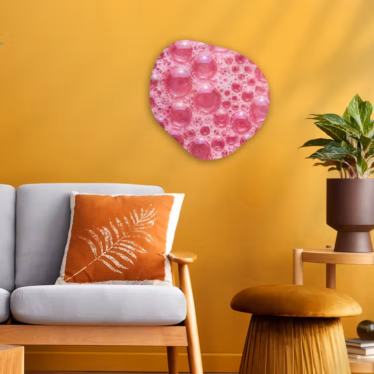 Organisch schilderij - Forex - Roze - Schuim - Bubbels — 3