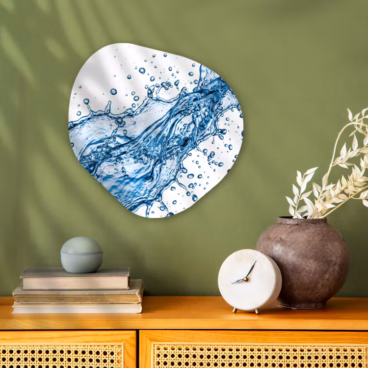 Organisch schilderij - Forex - Spash - Water - Blauw — 2