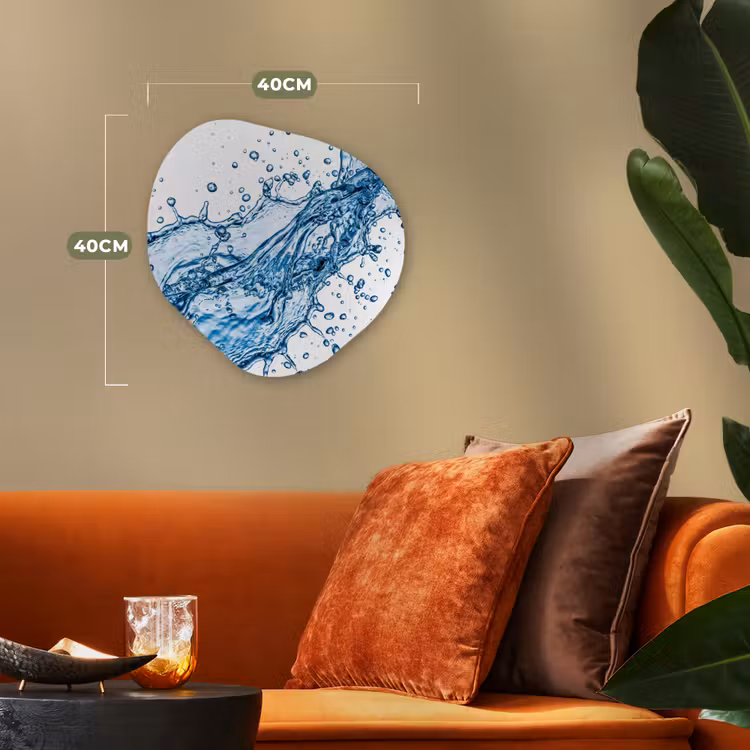 Organisch schilderij - Forex - Spash - Water - Blauw — 4