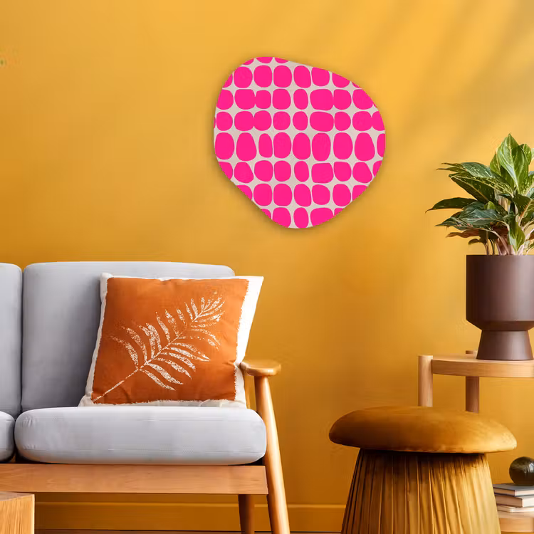 Organisch schilderij - Forex - Stippen - Patroon - Roze — 3