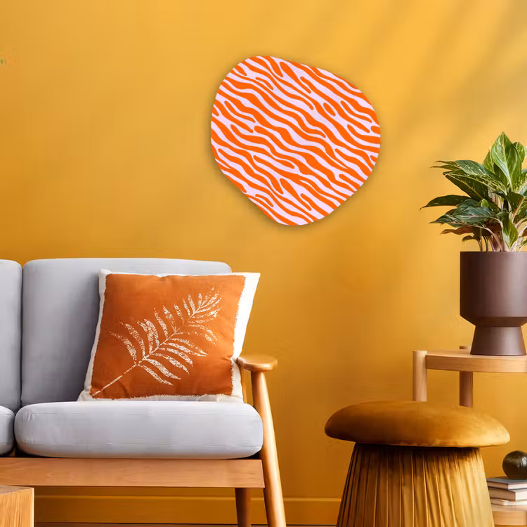 Organisch schilderij - Forex - Strepen - Dynamisch - Oranje — 3