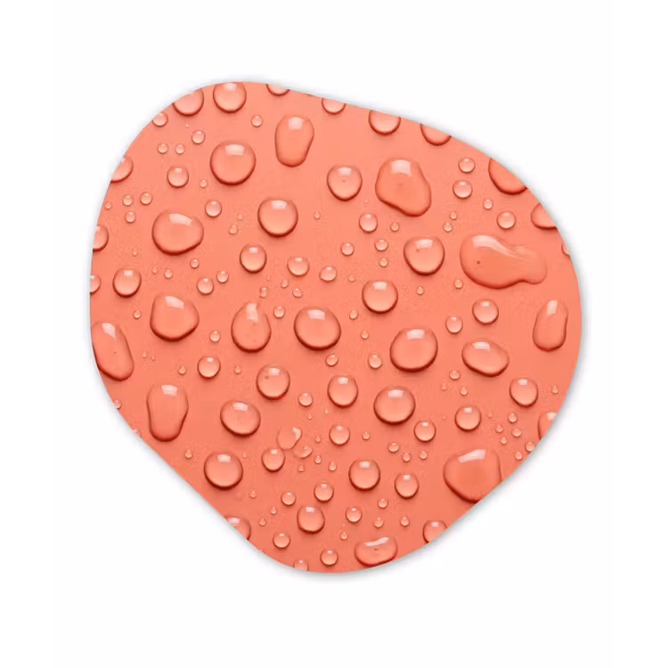 Organisch schilderij - Forex - Water - Druppels - Roze — 1