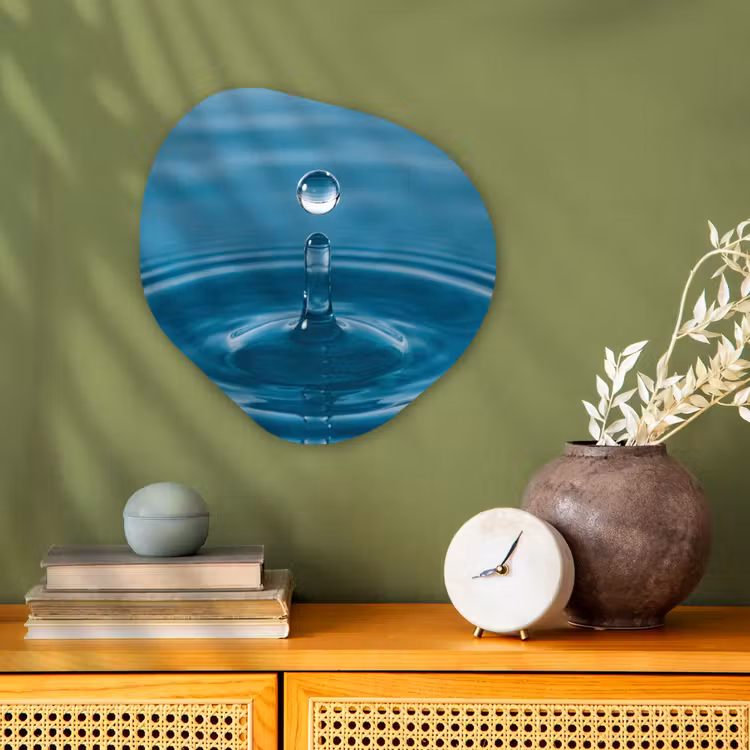 Organisch schilderij - Forex - Waterdruppel - Water - Oppervlakte — 2