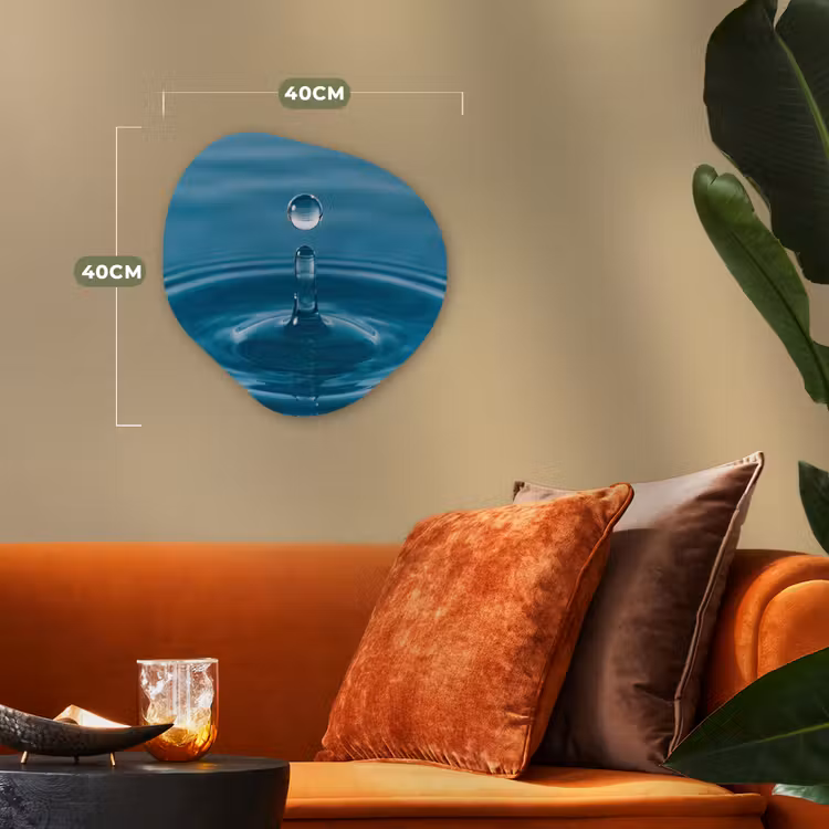 Organisch schilderij - Forex - Waterdruppel - Water - Oppervlakte — 4