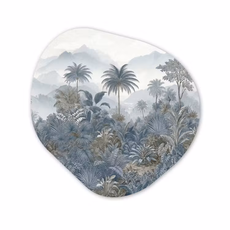 Organische vorm aluminium - Jungle - Landschap - Blauw — 1