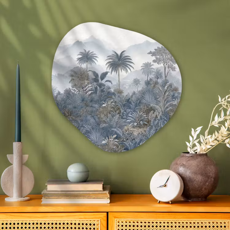 Organische vorm aluminium - Jungle - Landschap - Blauw — 2