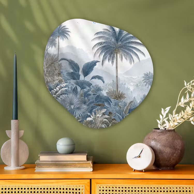 Organische vorm aluminium - Jungle - Modern - Blauw - Groen — 2