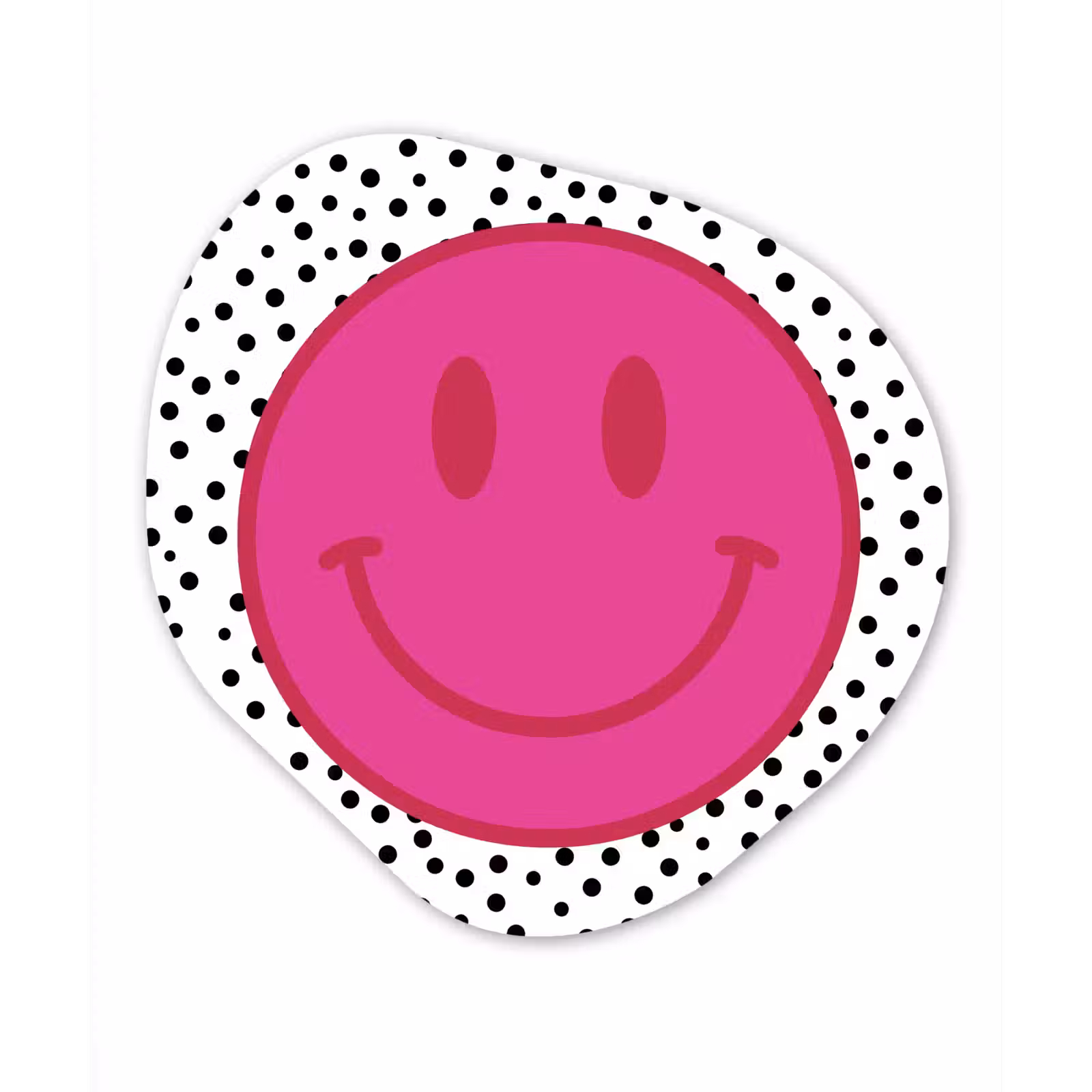 Organisch schilderij - Forex - Smiley - Roze - Stippen — 1