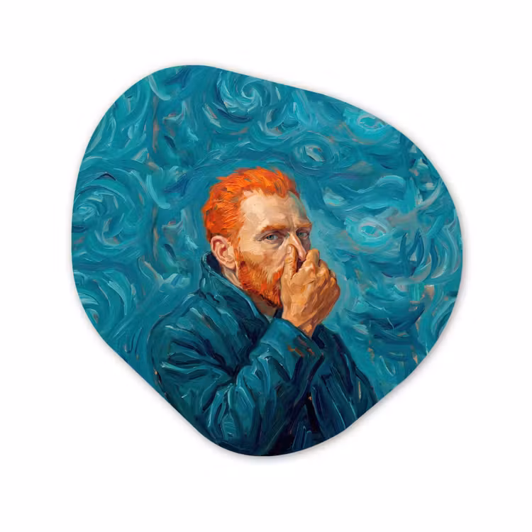 Organisch schilderij - Forex - Portret - Klassiek - Blauw — 1