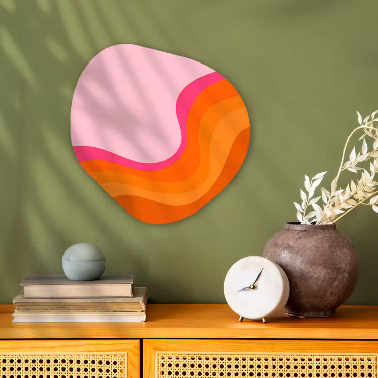 Organisch schilderij - Forex - Retro - Waves - Kleurrijk — 2