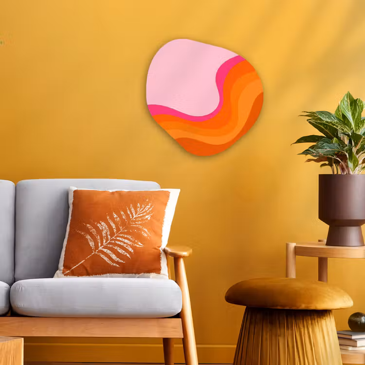 Organisch schilderij - Forex - Retro - Waves - Kleurrijk — 3