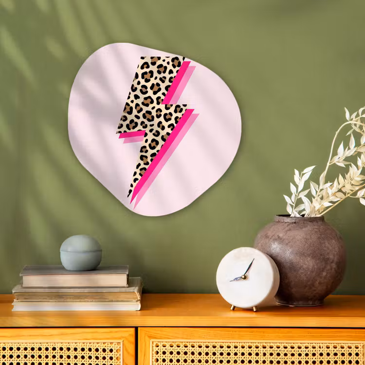 Organisch schilderij - Forex - Stippen - Roze - Bliksem — 2