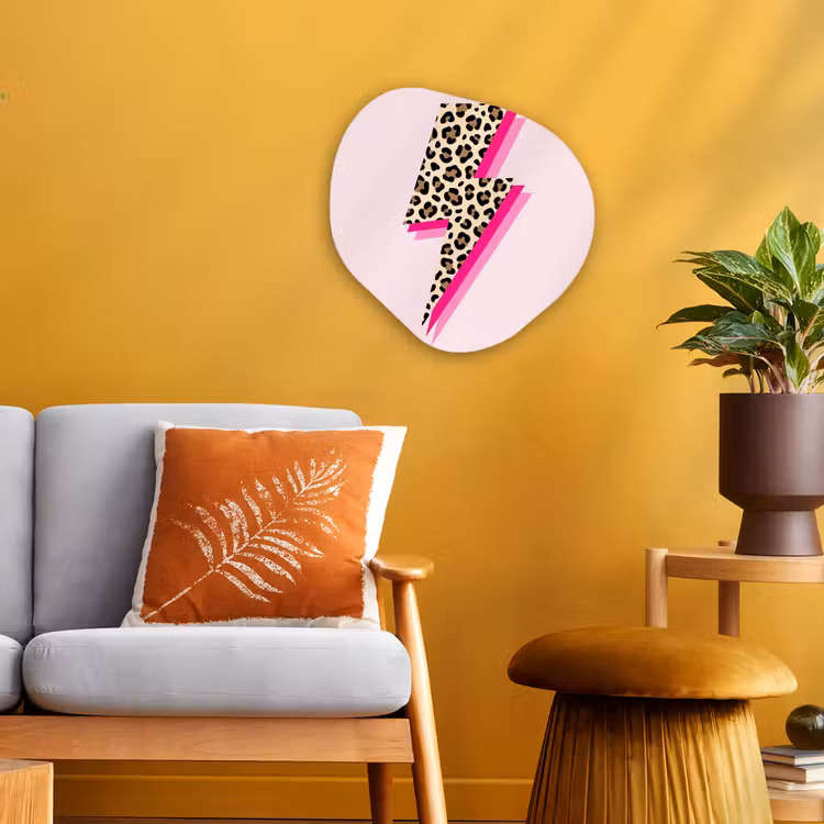 Organisch schilderij - Forex - Stippen - Roze - Bliksem — 3
