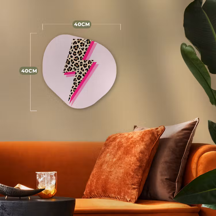 Organisch schilderij - Forex - Stippen - Roze - Bliksem — 4