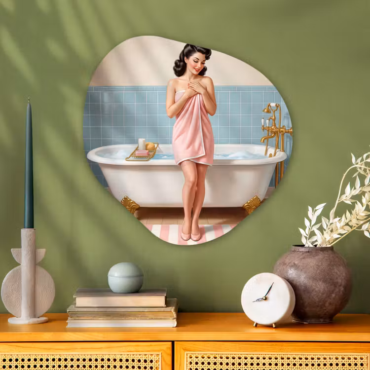 Organische vorm aluminium - Badkamer - Vrouw - Roze — 2