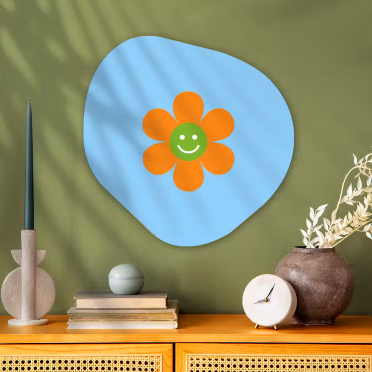 Organische vorm aluminium - Bloem - Smiley - Kleurrijk — 2