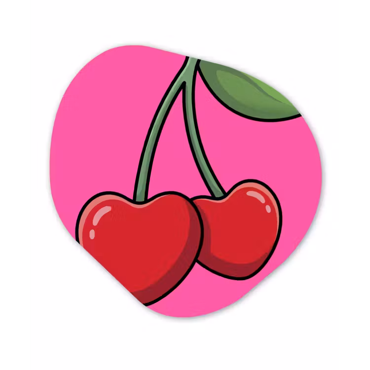 Organische vorm aluminium - Kers - Roze - Fruit — 1
