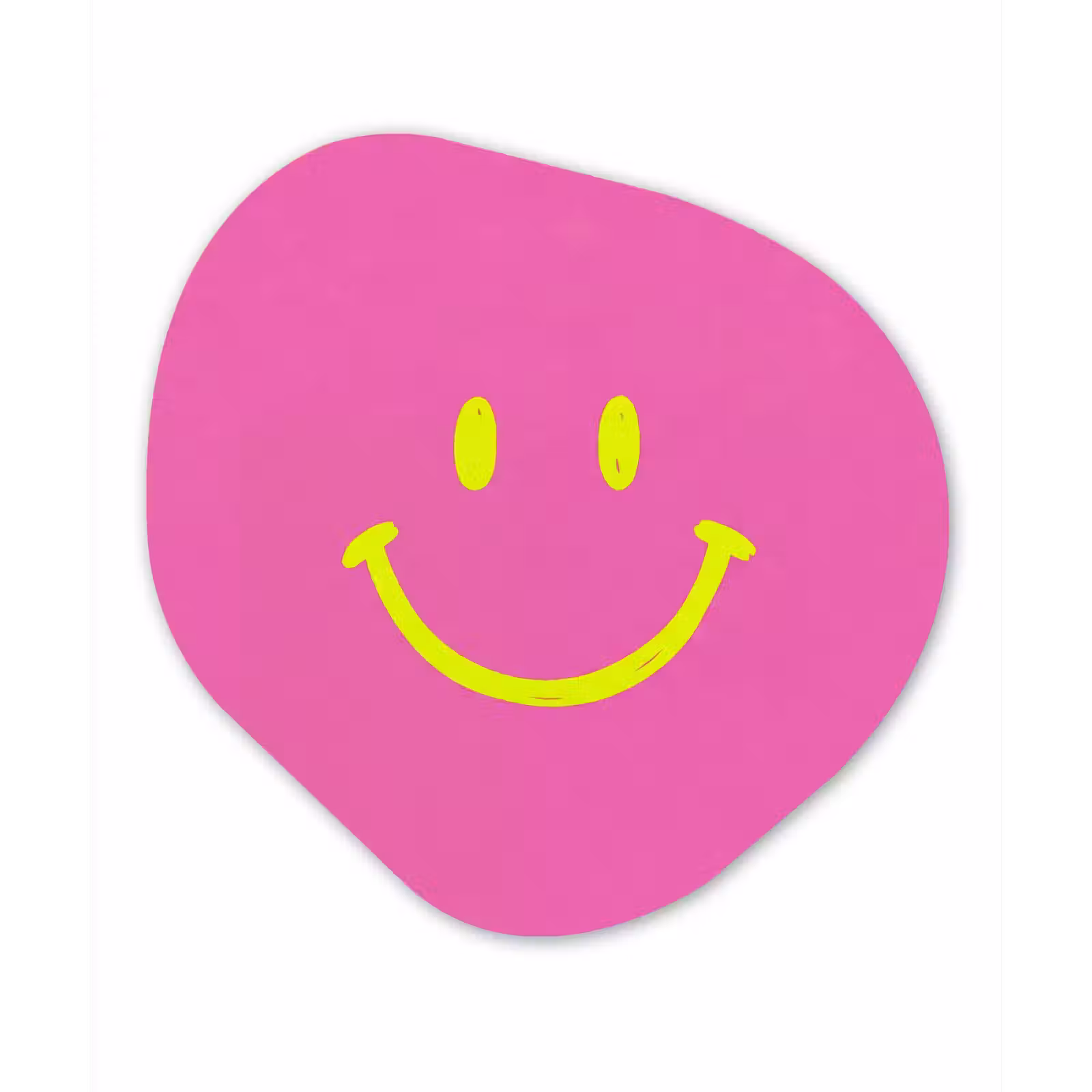 Organisch schilderij - Forex - Smiley - Vrolijk - Roze — 1
