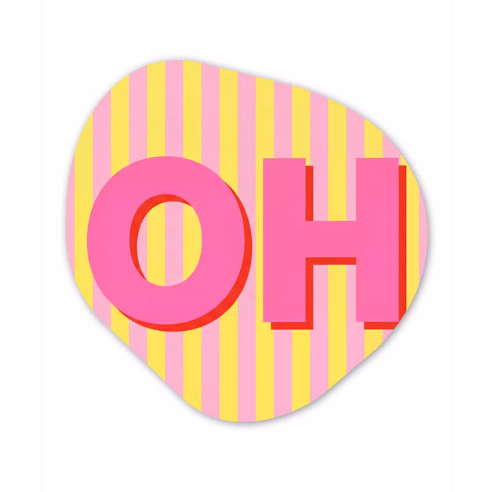 Organisch schilderij - Forex - Tekst - Strepen - Roze — 1