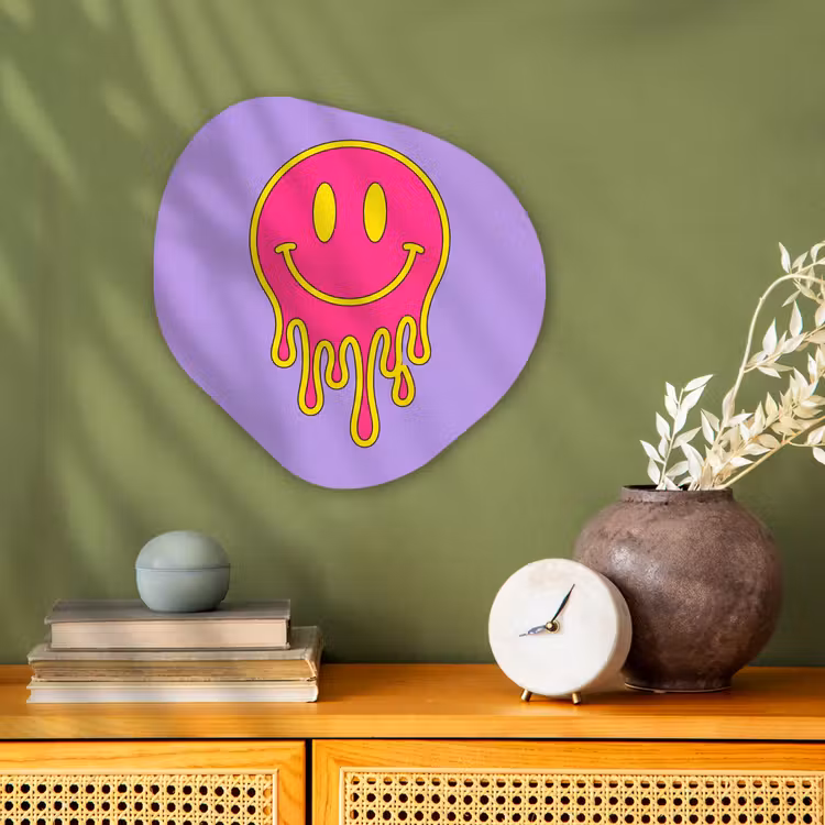 Organisch schilderij - Forex - Smiley - Drip - Neon — 2