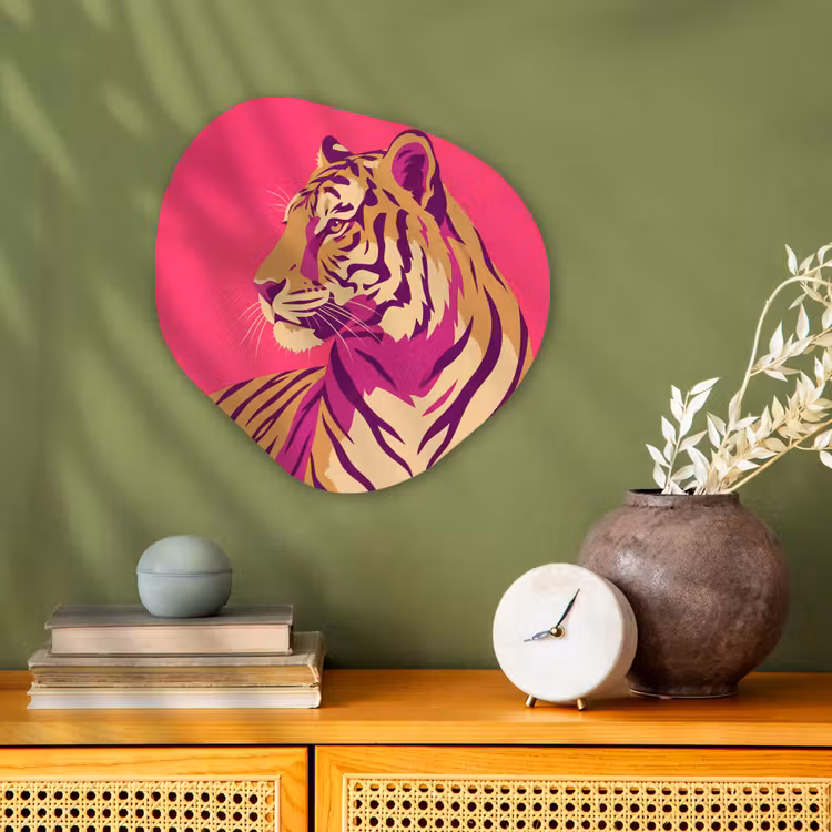 Organisch schilderij - Forex - Tijger - Modern - Neon — 2