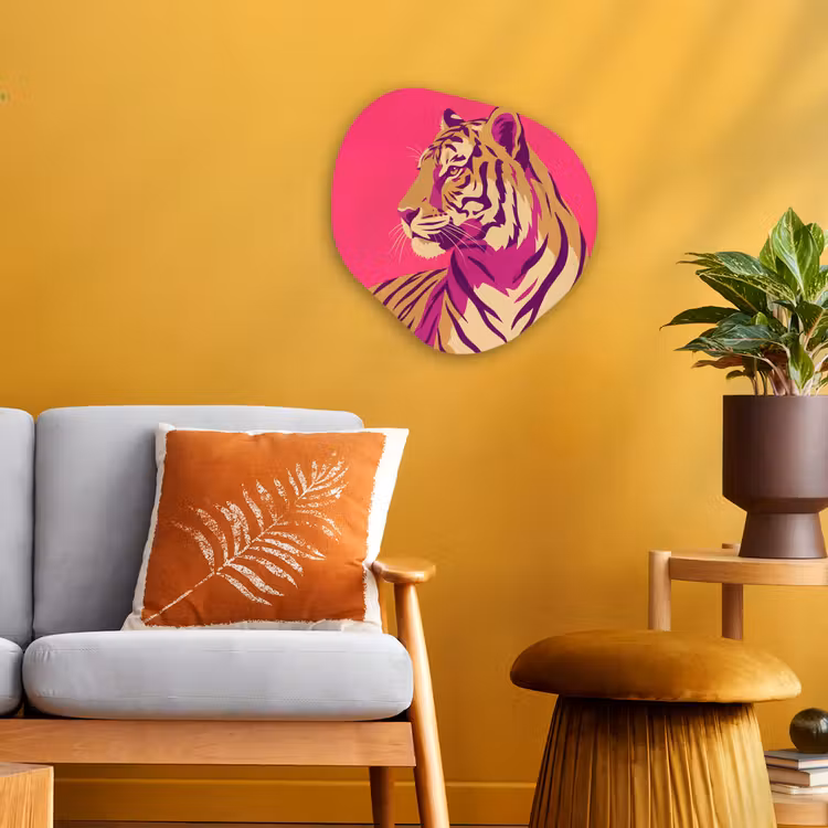 Organisch schilderij - Forex - Tijger - Modern - Neon — 3