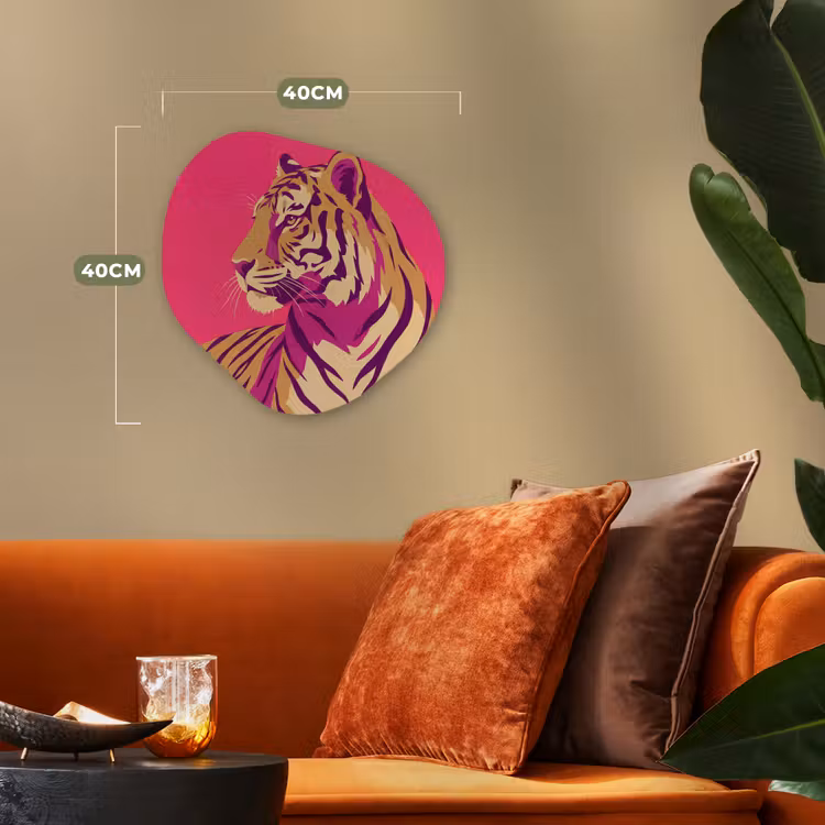 Organisch schilderij - Forex - Tijger - Modern - Neon — 4