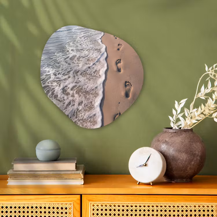 Organisch schilderij - Forex - Voetstappen - Vloedlijn - Zee — 2