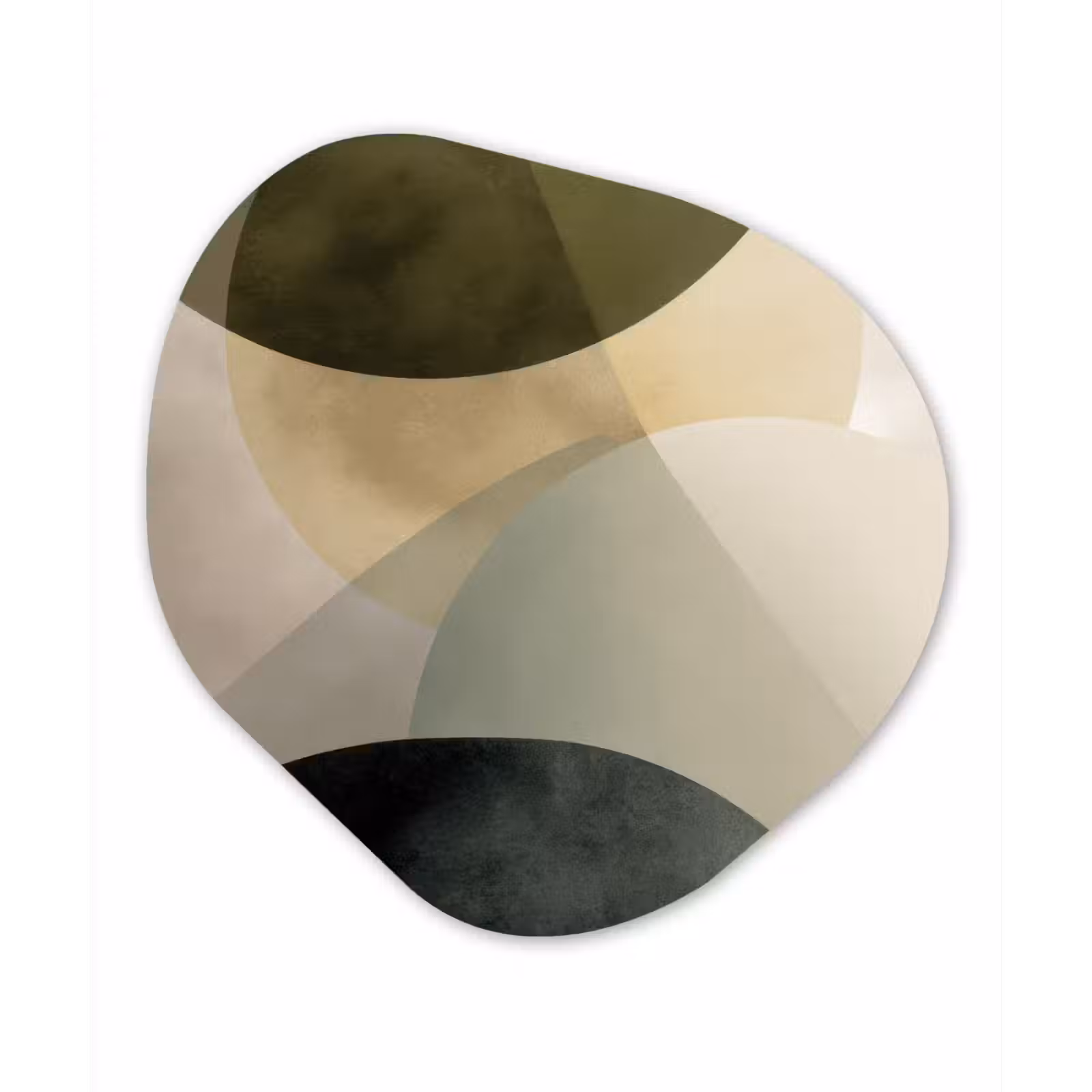 Organisch schilderij - Forex - Vlakken - Abstract - Beige - Cirkels — 1