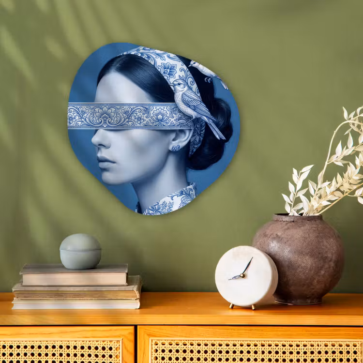 Organisch schilderij - Forex - Portret - Klassiek - Wit - Blauw — 2