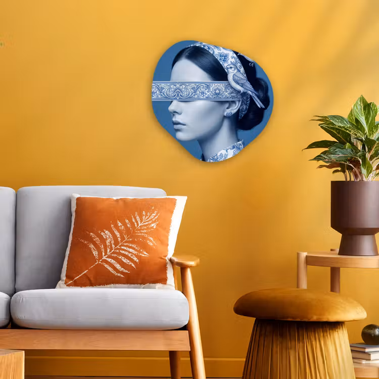 Organisch schilderij - Forex - Portret - Klassiek - Wit - Blauw — 3