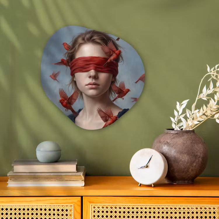 Organisch schilderij - Forex - Portret - Krachtig - Rood — 2
