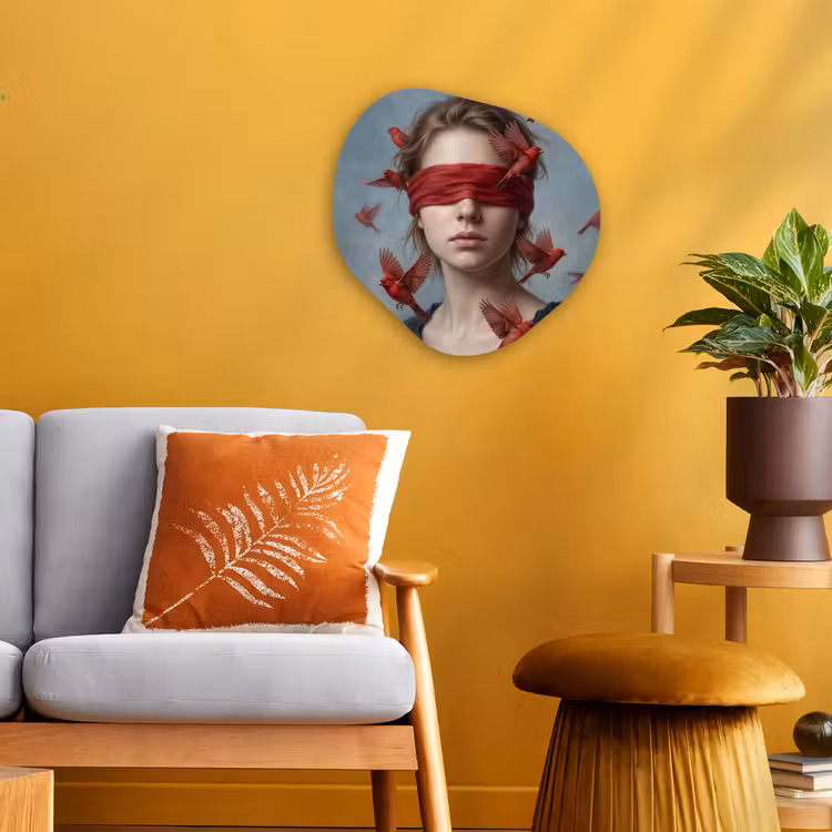 Organisch schilderij - Forex - Portret - Krachtig - Rood — 3