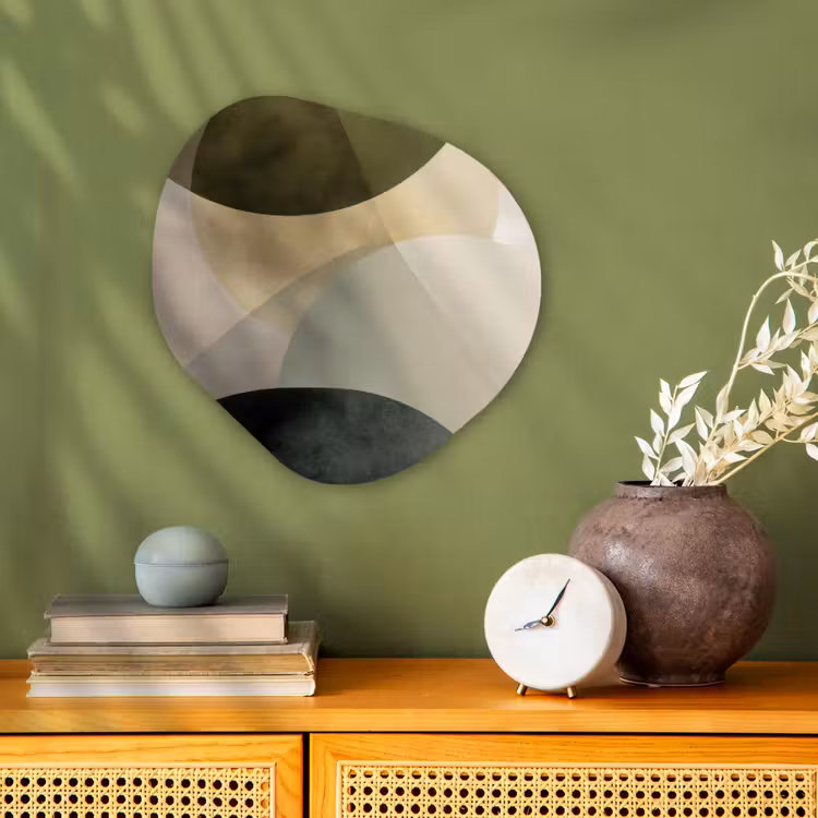 Organisch schilderij - Forex - Vlakken - Abstract - Beige - Cirkels — 2