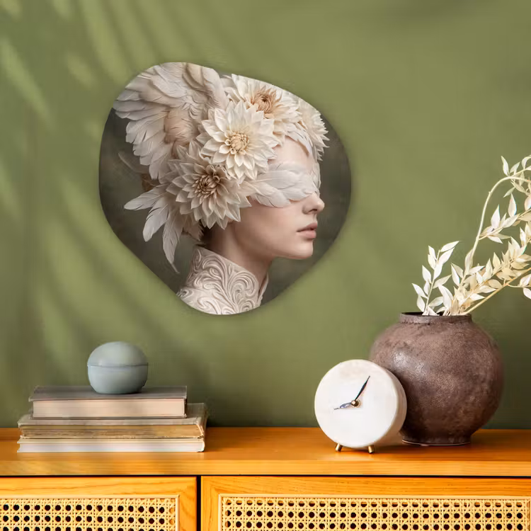 Organisch schilderij - Forex - Vleugels - Vrouw - Wit — 2