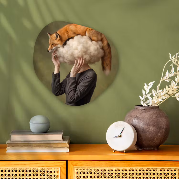 Organisch schilderij - Forex - Vos - Surrealistisch - Groen — 2