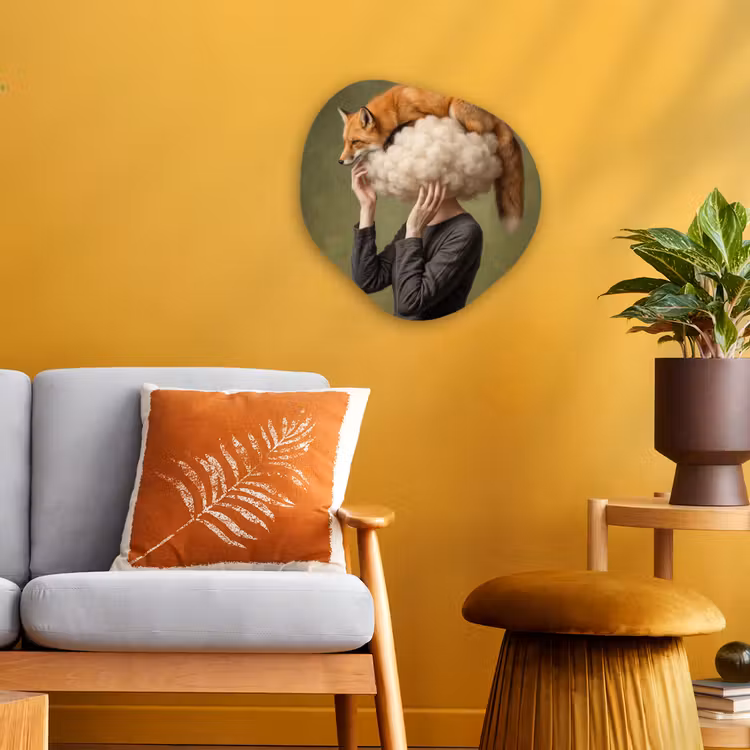 Organisch schilderij - Forex - Vos - Surrealistisch - Groen — 3