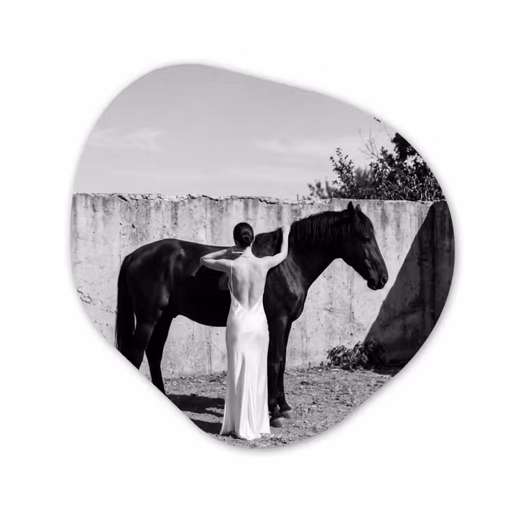 Organisch schilderij - Forex - Vrouw - Paard - Artistiek — 1