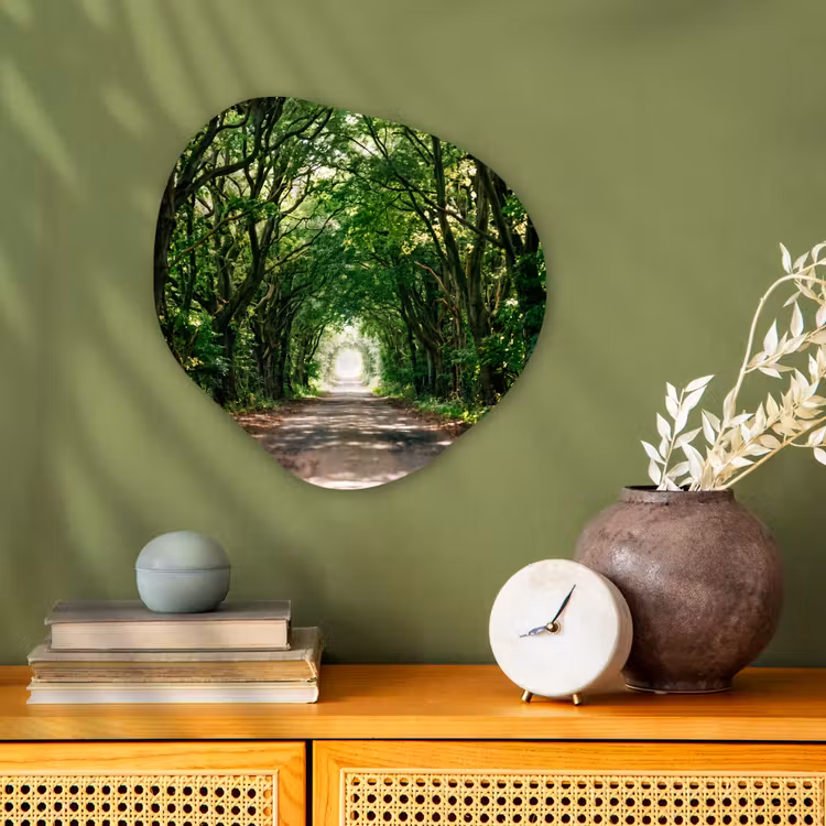 Organisch schilderij - Forex - Weg - Bomen - Natuur - Groen — 2