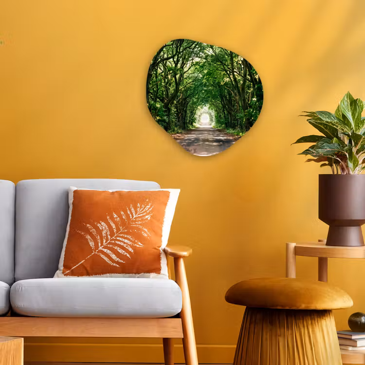Organisch schilderij - Forex - Weg - Bomen - Natuur - Groen — 3