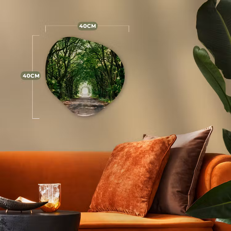 Organisch schilderij - Forex - Weg - Bomen - Natuur - Groen — 4