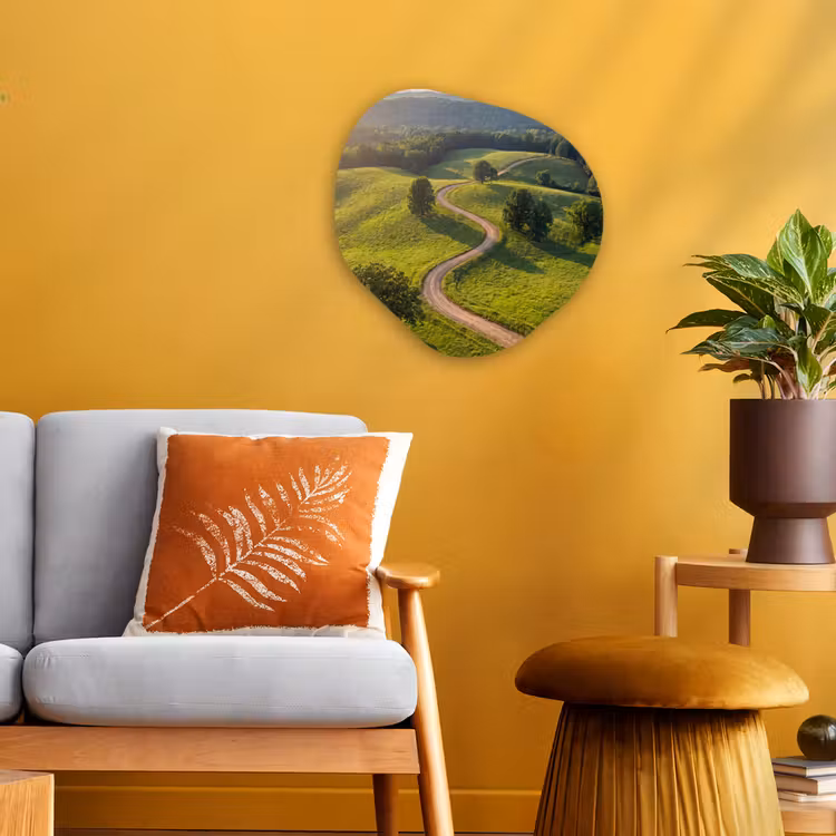 Organisch schilderij - Forex - Weg - Weide - Natuur - Groen — 3