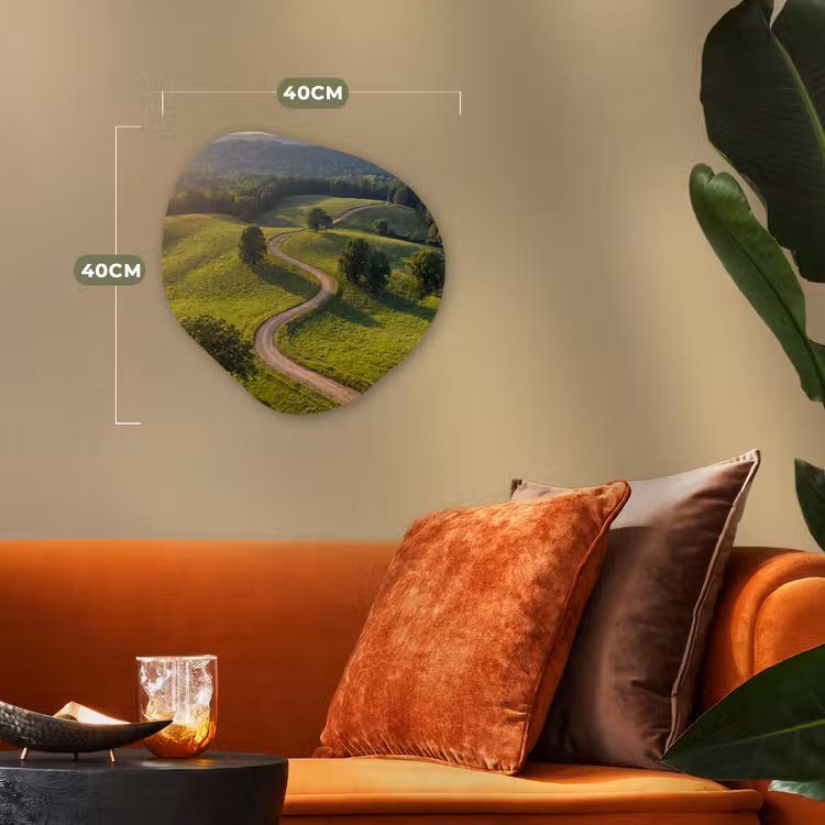Organisch schilderij - Forex - Weg - Weide - Natuur - Groen — 4