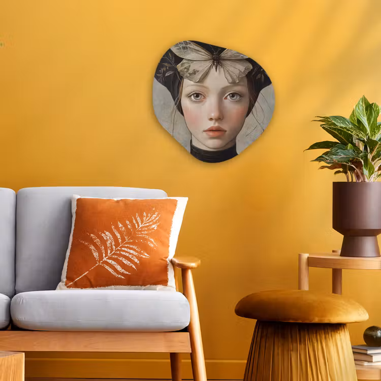Organisch schilderij - Forex - Woman - Butterfly - Art - Classic - Muted — 3