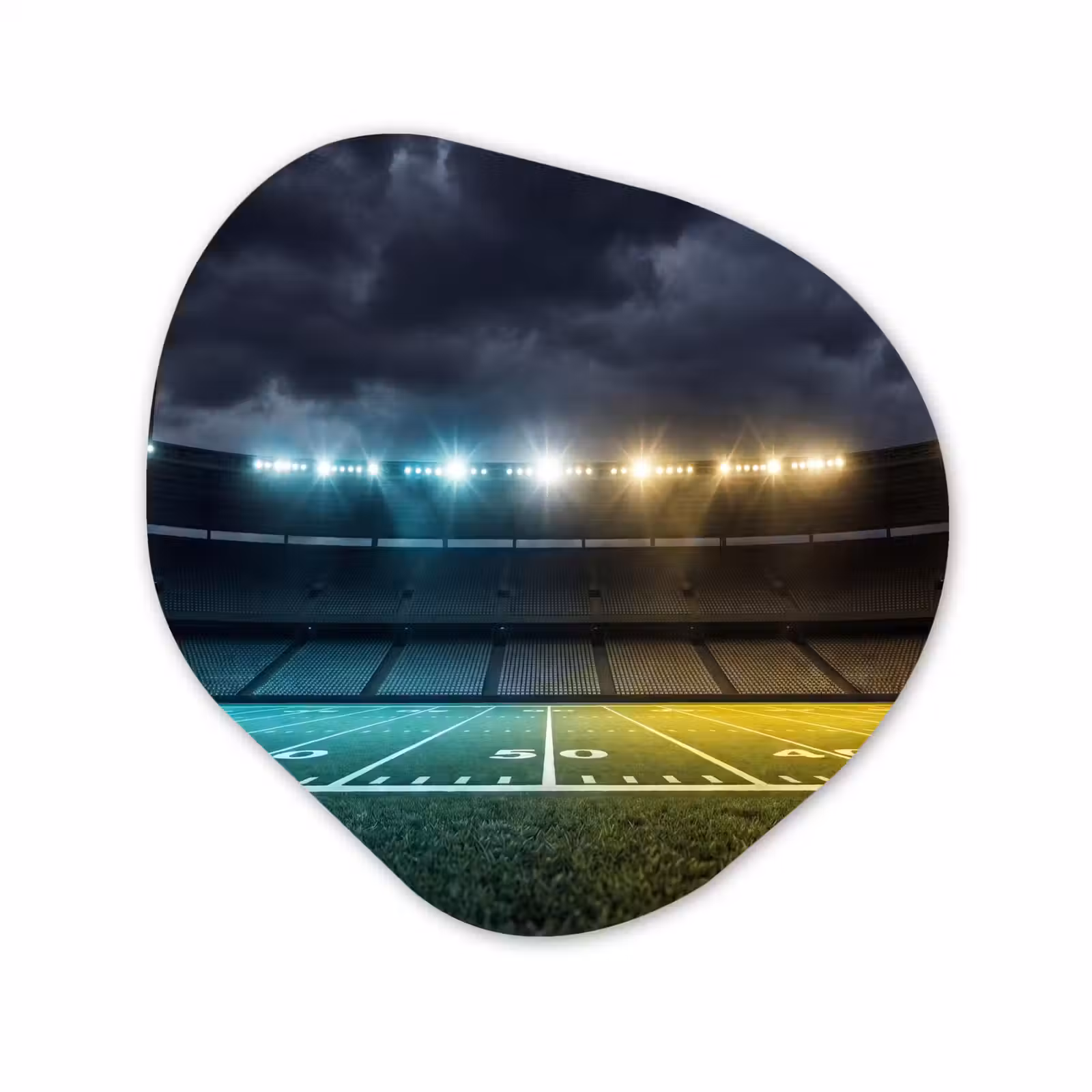 Organisch schilderij - Forex - Voetbal - Stadion - Nacht - Modern — 1