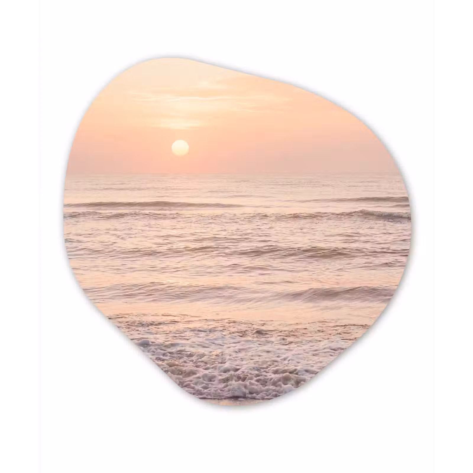 Organisch schilderij - Forex - Zon - Strand - Roze — 1
