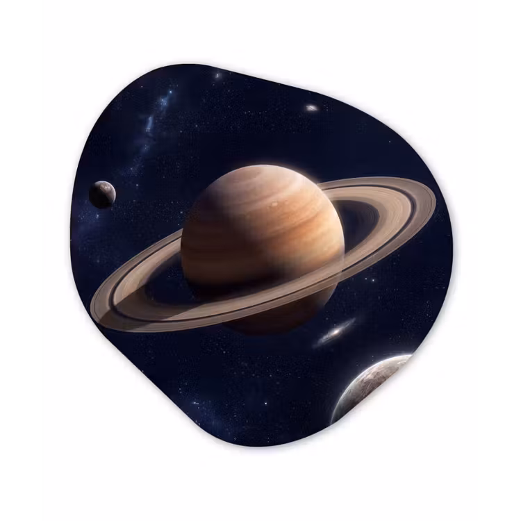 Organisch schilderij - Forex - Planeten - Saturnus - Ruimte — 1