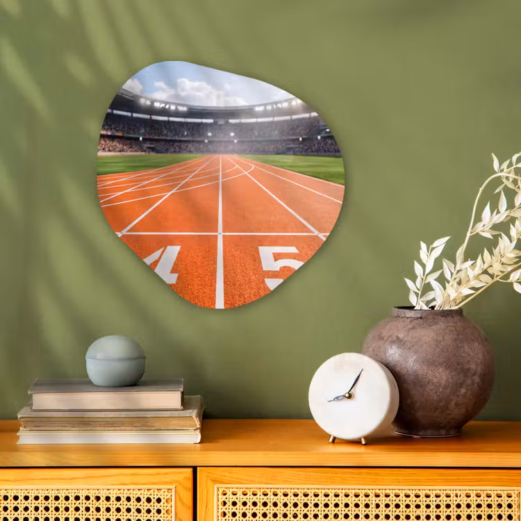 Organisch schilderij - Forex - Sintelbaan - Stadion - Sport -Oranje — 2